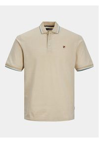 Jack & Jones - Jack&Jones Polo Bluwin 12169064 Beżowy Regular Fit. Typ kołnierza: polo. Kolor: beżowy. Materiał: bawełna, syntetyk #3