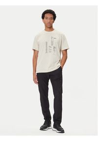 BOSS T-Shirt GRX Zone 50552184 Beżowy Relaxed Fit. Kolor: beżowy. Materiał: bawełna