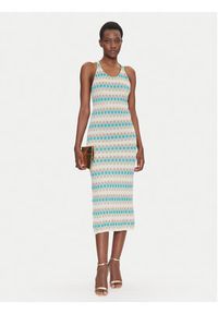 Fracomina Sukienka dzianinowa FS25SD5006K414F8 Kolorowy Slim Fit. Materiał: wiskoza. Wzór: kolorowy #2