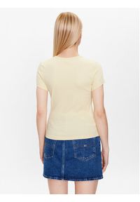 TOMMY HILFIGER - Tommy Hilfiger T-Shirt DW0DW14876 Żółty Regular Fit. Kolor: żółty. Materiał: bawełna #5