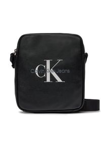 Calvin Klein Jeans Saszetka Monogram Soft Reporter18 K50K511523 Czarny. Kolor: czarny. Materiał: skóra