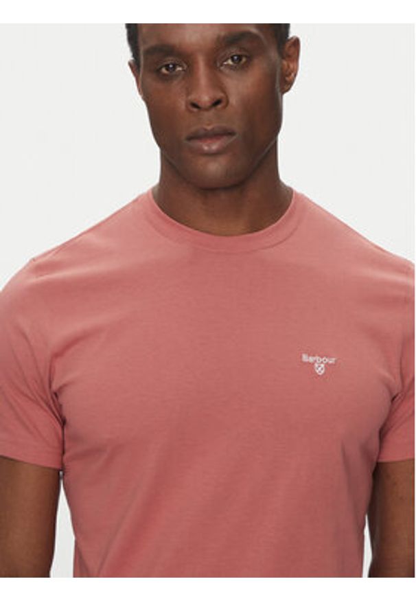 Barbour T-Shirt Essential Sports MTS0331PI55 Różowy Tailored Fit. Kolor: różowy. Materiał: bawełna