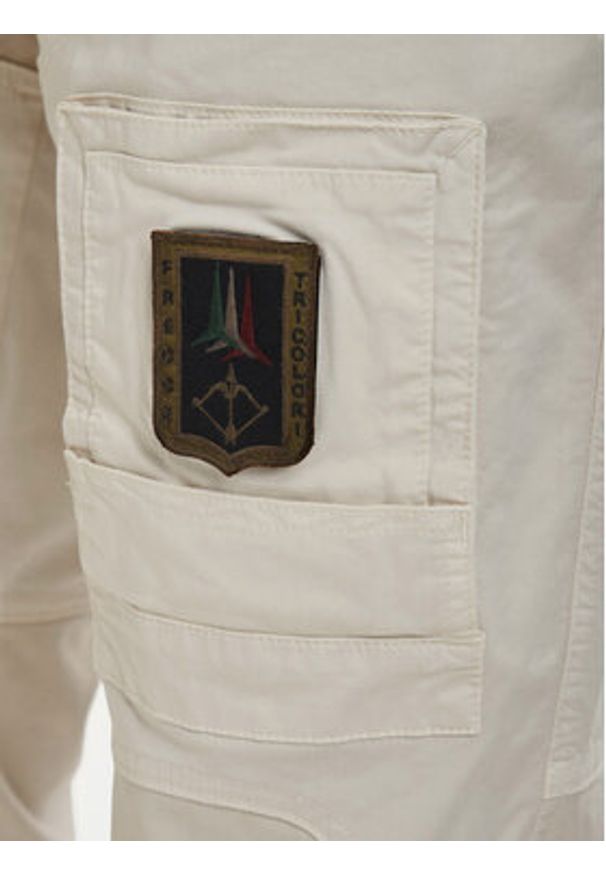 Aeronautica Militare Spodnie cargo Iconic Anti-G 261PA1387UCT01493 Beżowy Regular Fit. Kolor: beżowy. Materiał: bawełna
