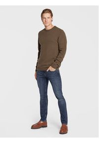 Casual Friday Sweter Karl 20503970 Brązowy Regular Fit. Okazja: na co dzień. Kolor: brązowy. Materiał: wełna. Styl: casual #5