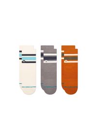 Skarpety Stance Boyd Quarter 3 Pack. Kolor: beżowy. Sport: turystyka piesza