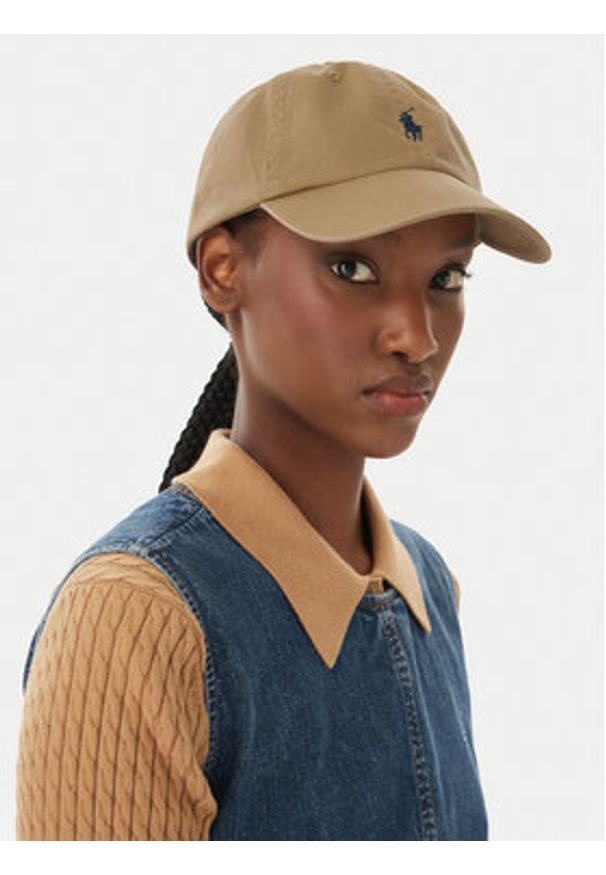Polo Ralph Lauren Czapka z daszkiem 211912843020 Brązowy. Kolor: brązowy. Materiał: bawełna