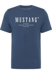 Męski T-Shirt Mustang Style Alex Dark Denim 1017329 5242. Materiał: denim