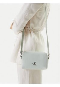 Calvin Klein Jeans Torebka Minimal Monogram Camera Bag 20 LV04K3162G Szary. Kolor: szary. Materiał: skórzane