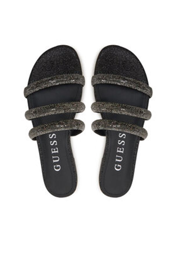 Guess Klapki Tadem FLGTAM ELE19 Czarny. Kolor: czarny. Materiał: materiał