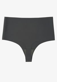Born2be - Ciemnozielone Majtki Bezszwowe z Wysokim Stanem Koliane. Stan: podwyższony. Kolor: zielony. Materiał: jeans