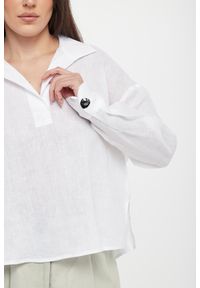 Armani Exchange - Bluzka damska lniana ARMANI EXCHANGE. Materiał: len #3