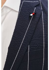 Tommy Hilfiger Tailored - Marynarka. Kolor: niebieski. Materiał: bawełna, materiał, wiskoza, acetat, poliamid, elastan, tkanina, poliester. Styl: klasyczny #2