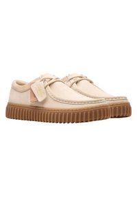 Clarks Półbuty Torhill Low 26180906 Écru. Materiał: skóra