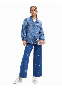 Desigual Kurtka jeansowa Aramis 23SWED60 Niebieski Regular Fit. Kolor: niebieski. Materiał: bawełna
