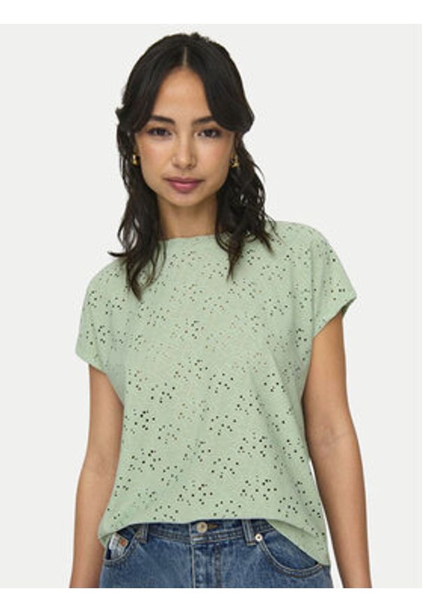 only - ONLY Bluzka Smilla 15231005 Zielony Regular Fit. Kolor: zielony. Materiał: syntetyk