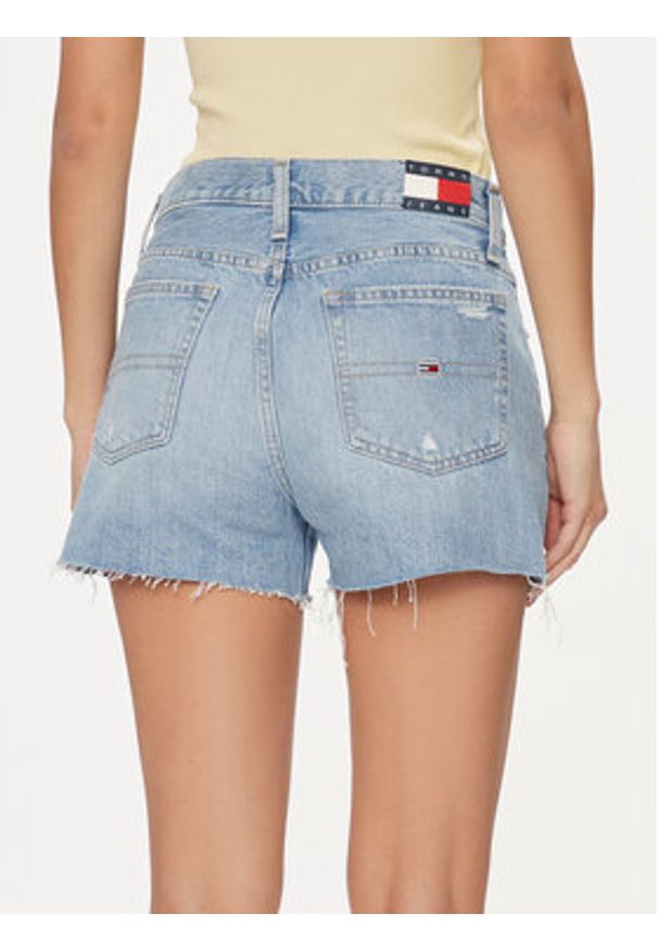 Tommy Jeans Szorty jeansowe DW0DW17641 Niebieski Slim Fit. Kolor: niebieski. Materiał: bawełna