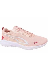 Buty treningowe damskie Puma Allday Active JR. Zapięcie: sznurówki. Kolor: różowy. Materiał: materiał. Szerokość cholewki: normalna