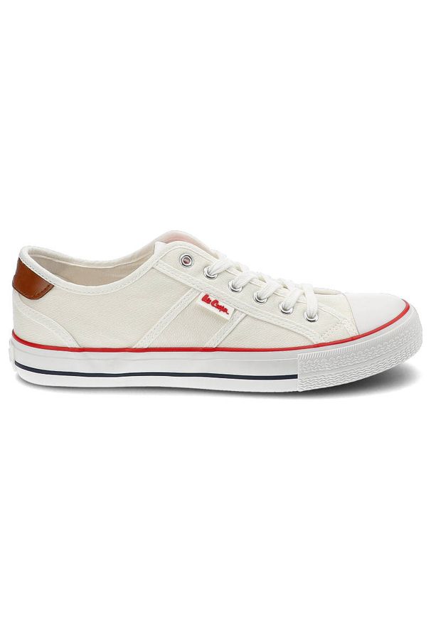 Białe Trampki Lee Cooper Modne Buty Męskie. Okazja: na spacer, na uczelnię, na co dzień. Kolor: biały. Materiał: materiał, guma. Szerokość cholewki: normalna. Sezon: wiosna. Styl: casual