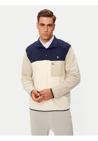 Polo Ralph Lauren Polar 710951455001 Beżowy Regular Fit. Typ kołnierza: polo. Kolor: beżowy. Materiał: syntetyk