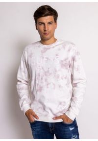 Bluza męska Guess Erle CN Fleece (M1RQ72KAD81-F66Y). Kolor: biały. Materiał: materiał, denim, jeans. Sezon: lato. Styl: młodzieżowy