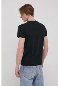 Superdry T-shirt bawełniany kolor czarny gładki. Okazja: na co dzień. Kolor: czarny. Materiał: bawełna. Wzór: gładki. Styl: casual