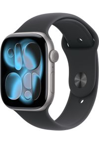 APPLE - Smartwatch Apple Watch Series 11 46mm Space Grey /Black Sport Band - M/L. Rodzaj zegarka: smartwatch. Styl: sportowy #1