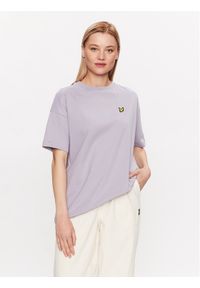 Lyle & Scott T-Shirt Oversized T-shirt TSW1605V Fioletowy Regular Fit. Kolor: fioletowy. Materiał: bawełna