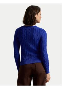 Polo Ralph Lauren Sweter 211971869012 Niebieski Slim Fit. Typ kołnierza: polo. Kolor: niebieski. Materiał: bawełna #2