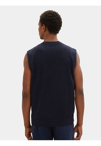 Tom Tailor Sweter 1038691 Granatowy Regular Fit. Kolor: niebieski. Materiał: syntetyk, bawełna