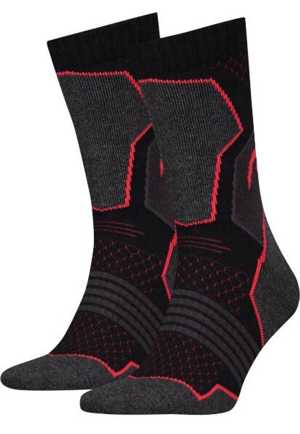 ZEAGLE - Oddychające unisex skarpetki trekkingowe 2-pak 35-38. Kolor: szary. Materiał: poliester, elastan, poliamid, bawełna. Sport: turystyka piesza