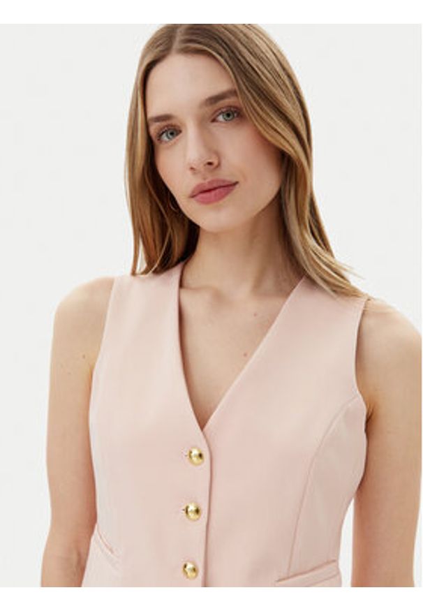 Maryley Kamizelka 25EB128/43PY Różowy Regular Fit. Kolor: różowy. Materiał: syntetyk