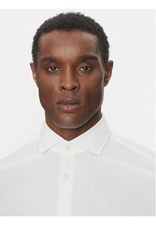 BOSS Koszula H-HANK-spread-C1-222 50539227 Biały Slim Fit. Kolor: biały. Materiał: bawełna
