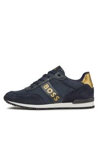 BOSS - Boss Sneakersy J29347 M Granatowy. Kolor: niebieski. Materiał: skóra #2