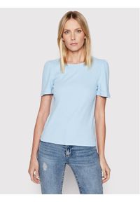 Vero Moda T-Shirt Natasha 10264993 Błękitny Regular Fit. Kolor: niebieski. Materiał: bawełna #1