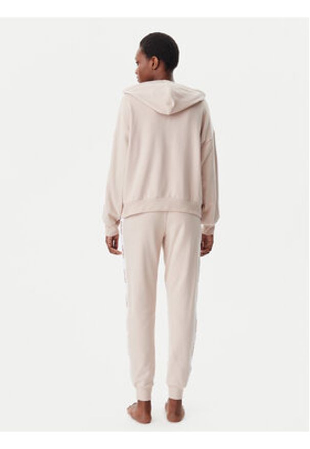 DKNY Piżama YI90040 Beżowy Relaxed Fit. Kolor: beżowy. Materiał: syntetyk