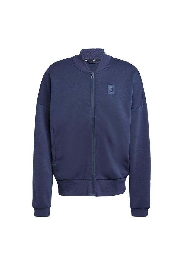 Adidas - Bluza dresowa Juventus Seasonal Doubleknit. Kolor: niebieski. Materiał: dresówka