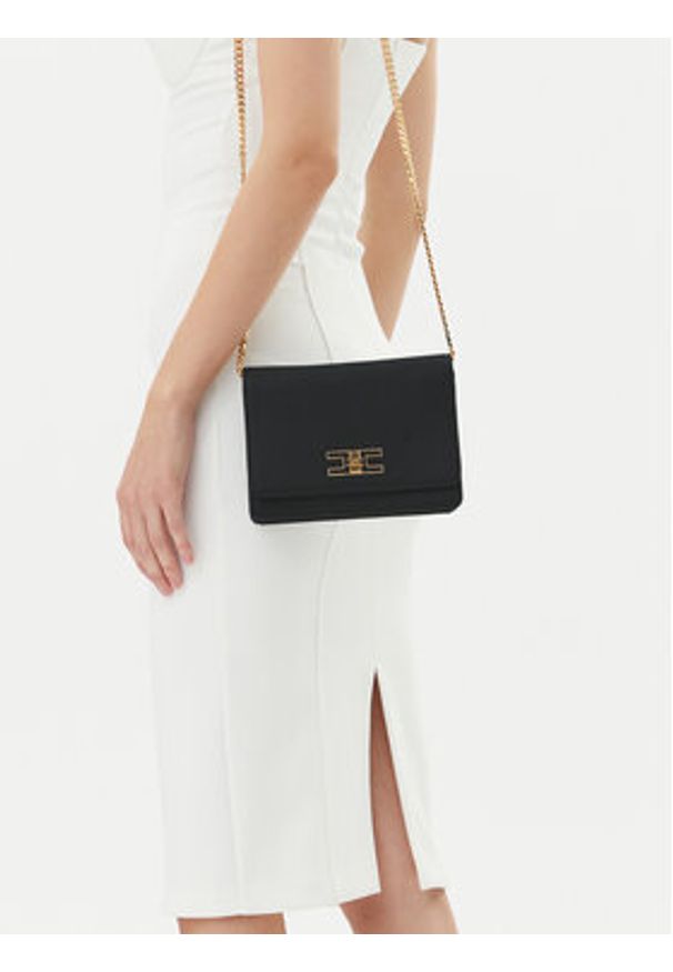 Elisabetta Franchi Torebka BS-11A-51E2-V280 Czarny. Kolor: czarny. Materiał: skórzane