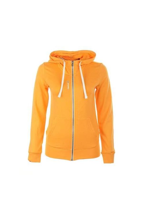 Bluza sportowa damska Reebok EL FT Full Zip. Typ kołnierza: kaptur. Kolor: pomarańczowy. Materiał: polar. Sezon: zima
