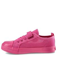 Big-Star - Różowe Trampki Big Star Dziecięce Buty Na Rzep. Okazja: na uczelnię, na co dzień, na spacer. Zapięcie: rzepy. Kolor: różowy. Materiał: skóra, materiał, guma. Szerokość cholewki: normalna. Wzór: ażurowy. Styl: klasyczny #9