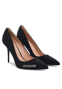 Love Moschino - LOVE MOSCHINO Szpilki JA10299G1NIM000040 Czarny. Kolor: czarny. Materiał: materiał. Obcas: na szpilce