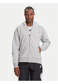 Adidas - adidas Bluza ALL SZN Fleece IY4159 Szary Loose Fit. Kolor: szary. Materiał: syntetyk, bawełna