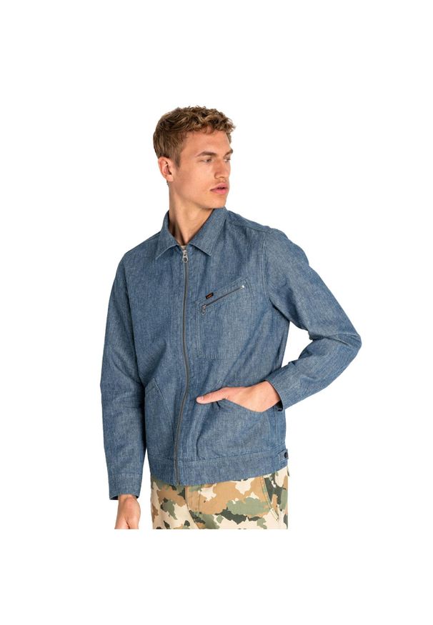 Lee - LEE 191J JACKET MĘSKA KURTKA JEANSOWA CHAMBRAY L191CMFE 112105722. Materiał: jeans