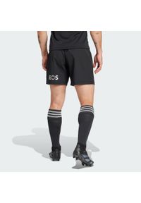 Adidas - Szorty All Blacks Rugby. Kolor: czarny. Materiał: materiał