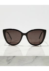 SAINT LAURENT - Czarne okulary przeciwsłoneczne. Kolor: czarny. Materiał: materiał #2