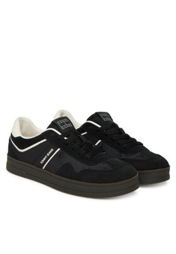 Tommy Jeans Sneakersy The Greenwich EN0EN02863 Czarny. Kolor: czarny. Materiał: skóra, zamsz
