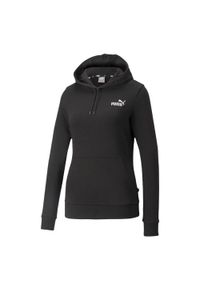 Puma - Damska Bluza Z Kapturem Z Haftem Essential. Typ kołnierza: kaptur. Kolor: czarny. Wzór: haft