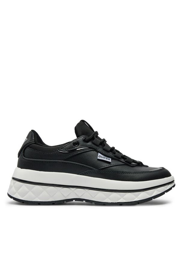 Guess Sneakersy Kyrki FLTKYR LEA12 Czarny. Kolor: czarny. Materiał: skóra