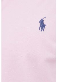 Polo Ralph Lauren Koszula bawełniana męska kolor różowy regular z kołnierzykiem button-down. Typ kołnierza: polo, button down. Kolor: różowy. Materiał: bawełna. Długość rękawa: długi rękaw. Długość: długie. Wzór: aplikacja #5