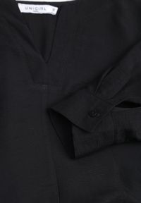 Born2be - Czarna Minimalistyczna Sukienka z Wiskozy o Rozkloszowanym Kroju z Wiązaniem Ampia. Okazja: na co dzień, na spotkanie biznesowe, do pracy. Kolor: czarny. Materiał: wiskoza. Typ sukienki: proste, rozkloszowane. Styl: biznesowy, casual, klasyczny #8