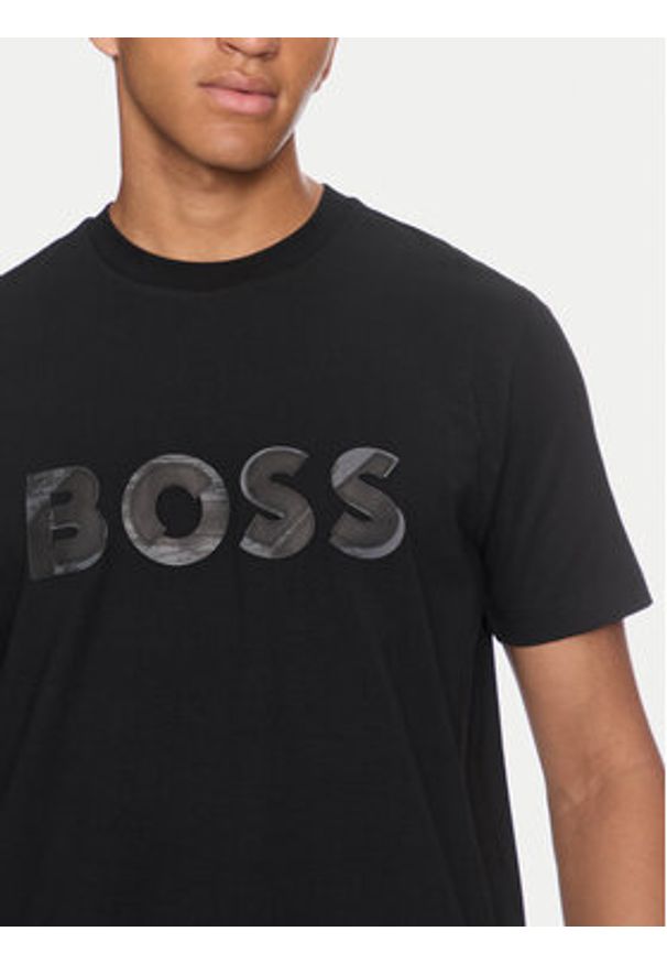 BOSS - Boss T-Shirt Jagged 1 50519365 Czarny Relaxed Fit. Kolor: czarny. Materiał: bawełna